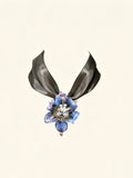 Purple Blue Liuli Glass orchid Choker Necklace - Handcrafted Lampwork Jewelry by REALONETARA